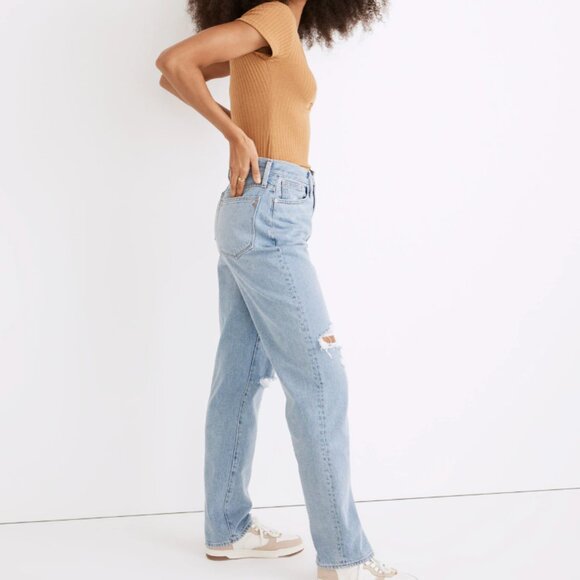 MADEWELL Baggy Straight Jeans in Earlhurst Wash: Ripped Edition W26 - Picture 7 of 7